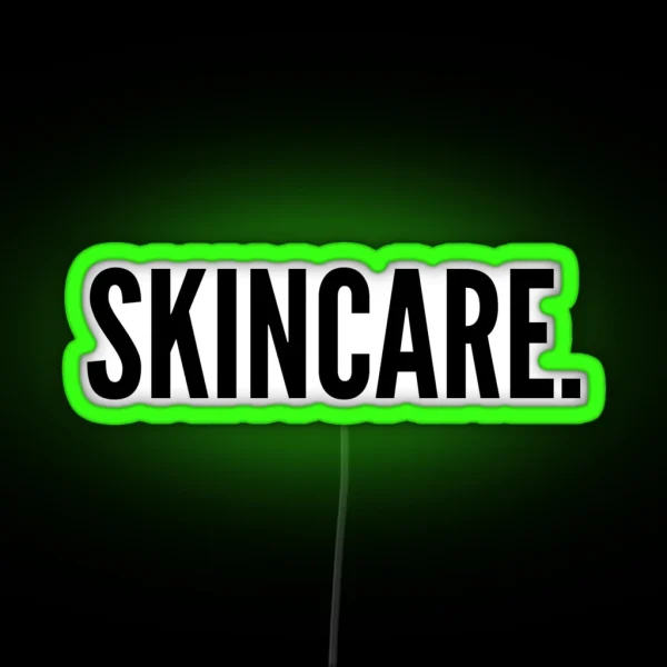 Minimal Skin Care Logo RGB Neon Sign