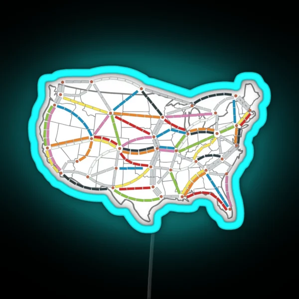 Minimal Ticket To Ride RGB Neon Sign