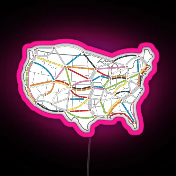 Minimal Ticket To Ride RGB Neon Sign