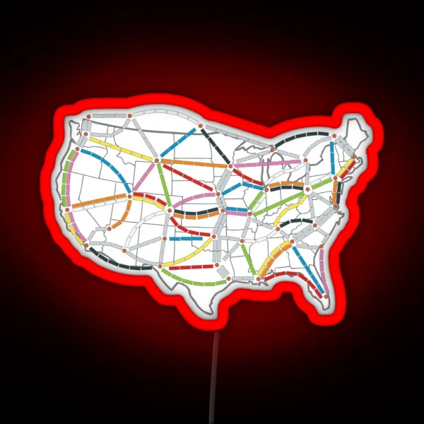 Minimal Ticket To Ride RGB Neon Sign