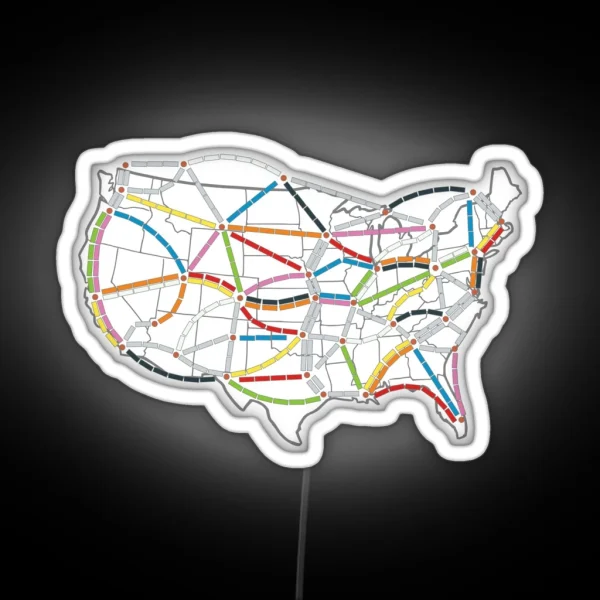 Minimal Ticket To Ride RGB Neon Sign