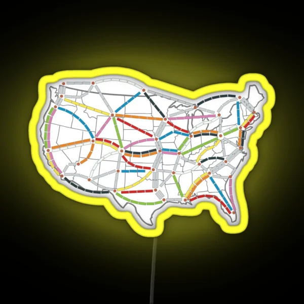 Minimal Ticket To Ride RGB Neon Sign