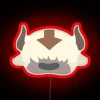 minimalist appa head avatar rgb neon sign the last airbender red
