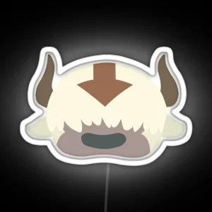 Minimalist Appa Head Avatar The Last Airbender RGB Neon Sign