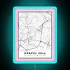minimalist chapel hill map rgb neon sign