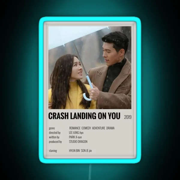 Minimalist Kdrama Crash Landing On You RGB Neon Sign
