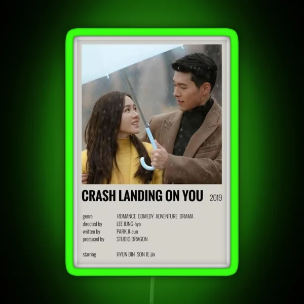 Minimalist Kdrama Crash Landing On You RGB Neon Sign