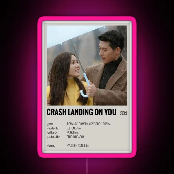 Minimalist Kdrama Crash Landing On You RGB Neon Sign