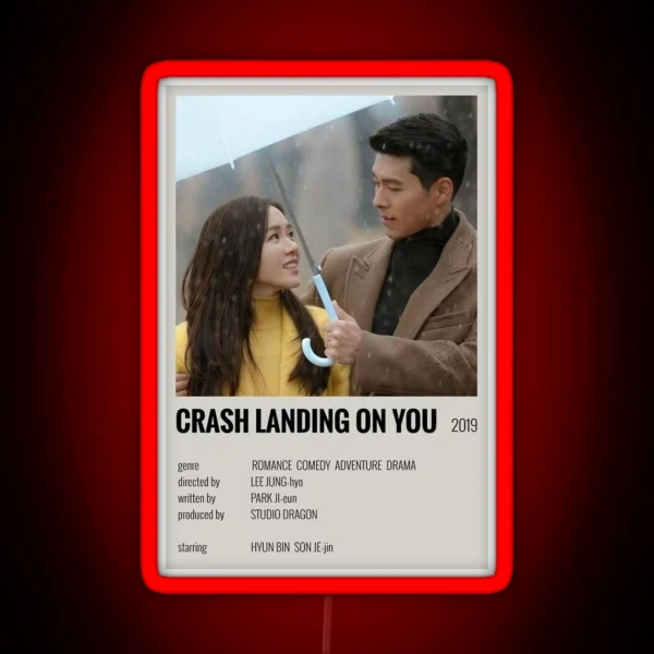 Minimalist Kdrama Crash Landing On You RGB Neon Sign