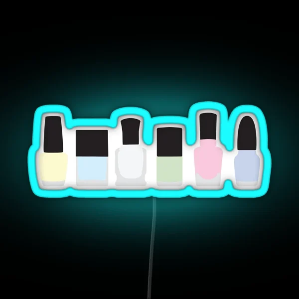 Minimalist Pastel Nail Polish RGB Neon Sign