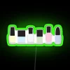 minimalist pastel nail polish rgb neon sign green