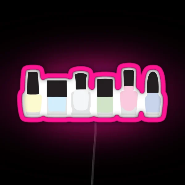 Minimalist Pastel Nail Polish RGB Neon Sign