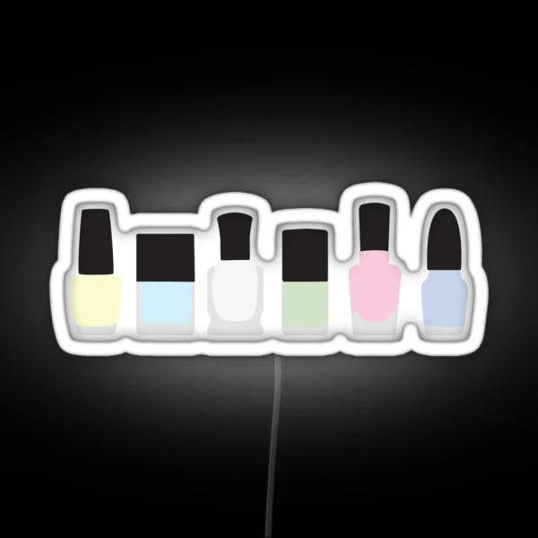 Minimalist Pastel Nail Polish RGB Neon Sign