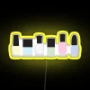 minimalist pastel nail polish rgb neon sign vibrant yellow