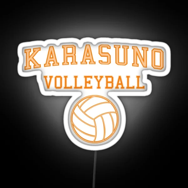 Minimalistic Karasuno Volleyball College Print RGB Neon Sign