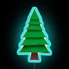 minimalistic pine tree pattern rgb neon sign blue