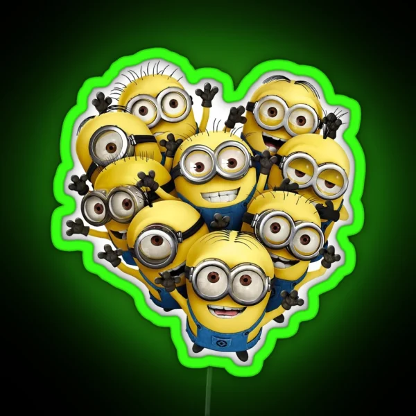 Minions In Heart RGB Neon Sign