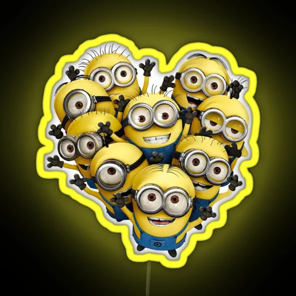 Minions In Heart RGB Neon Sign
