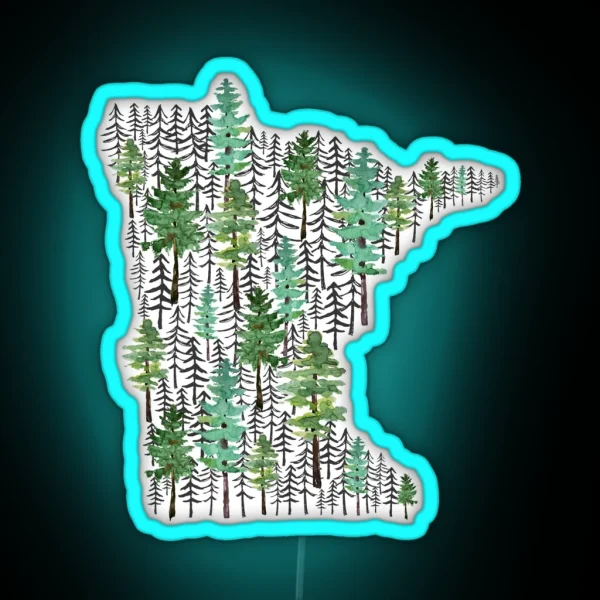 Minnesota Forest RGB Neon Sign