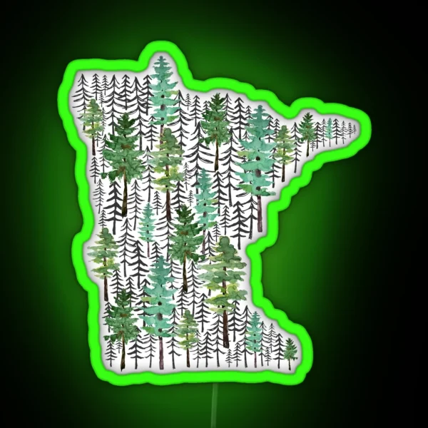 Minnesota Forest RGB Neon Sign