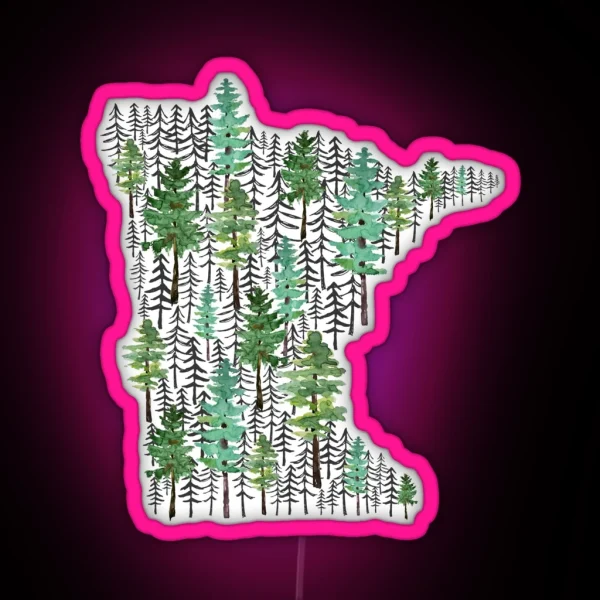Minnesota Forest RGB Neon Sign
