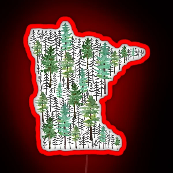 Minnesota Forest RGB Neon Sign