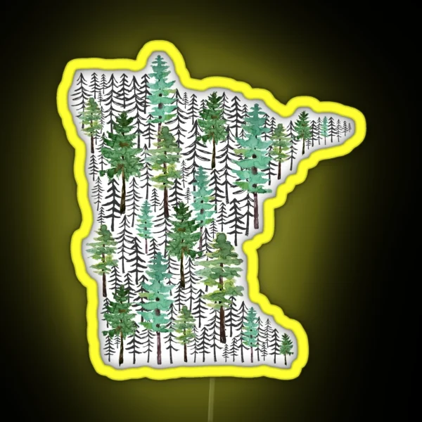 Minnesota Forest RGB Neon Sign