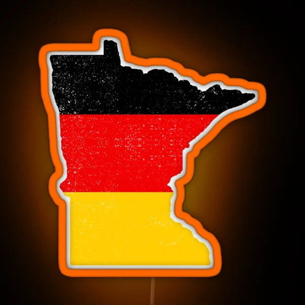 Minnesota German Flag RGB Neon Sign