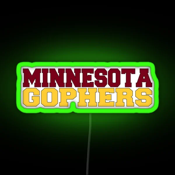 Minnesota Gophers RGB Neon Sign