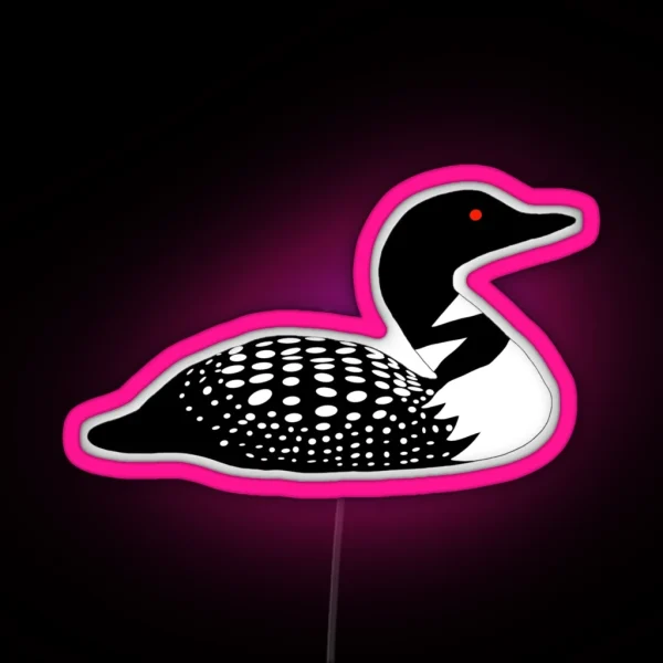 Minnesota Lake Loon RGB Neon Sign
