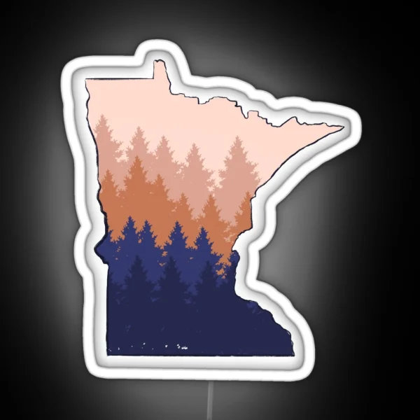 Minnesota Trees RGB Neon Sign