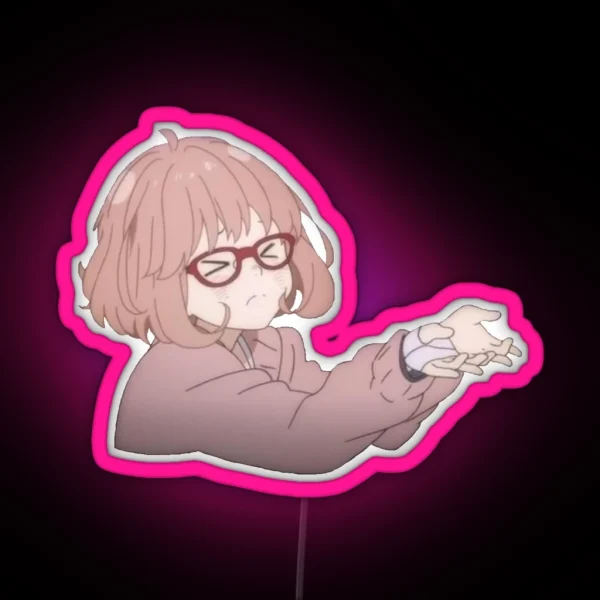 Mirai With Angle Eyes Led RGB Neon Sign