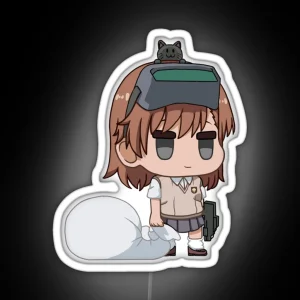 Misaka 10032 Toaru Majutsu No Index Toaru Kagaku No Railgun Padoru RGB Neon Sign