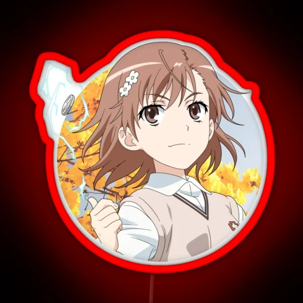 Misaka Mikoto Flower RGB Neon Sign