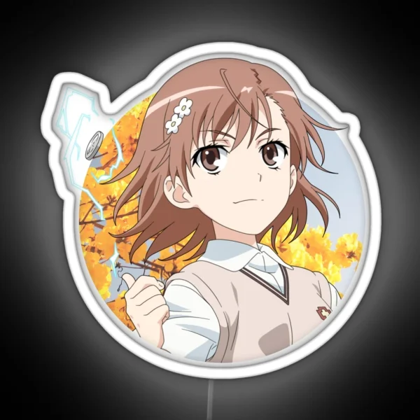 Misaka Mikoto Flower RGB Neon Sign