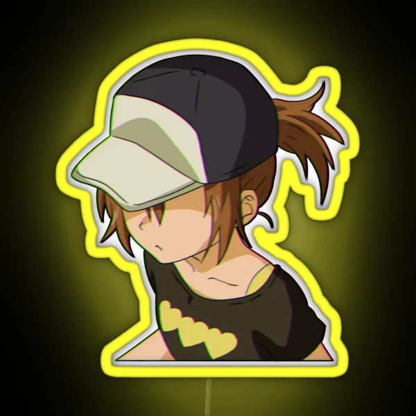 Misaka Mikoto Glitchy RGB Neon Sign