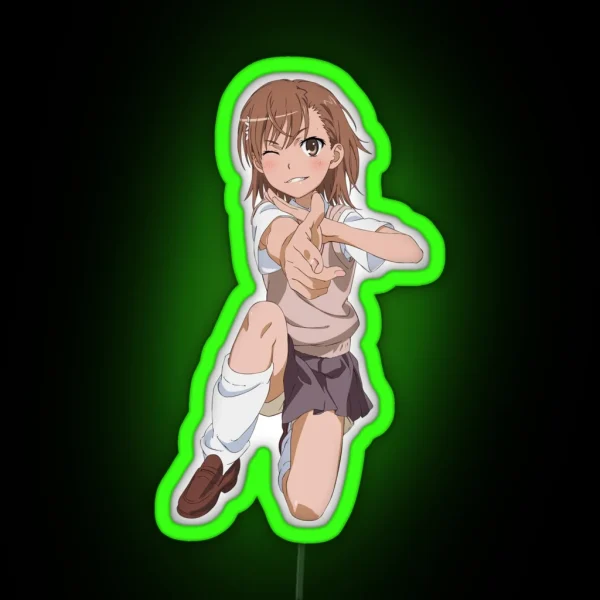 Misaka Mikoto RGB Neon Sign