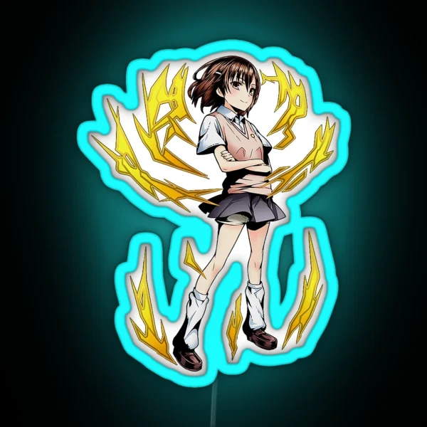 Misaka Mikoto To Aru Majutsu No Index Anime A Certain RGB Neon Sign
