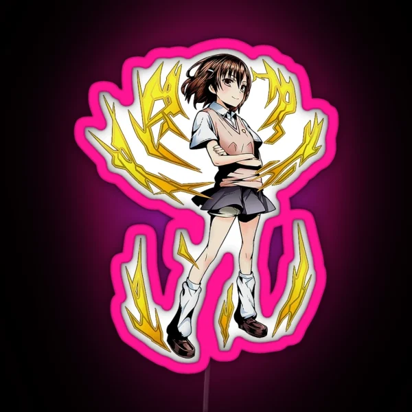 Misaka Mikoto To Aru Majutsu No Index Anime A Certain RGB Neon Sign