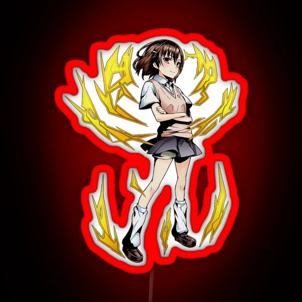 Misaka Mikoto To Aru Majutsu No Index Anime A Certain RGB Neon Sign