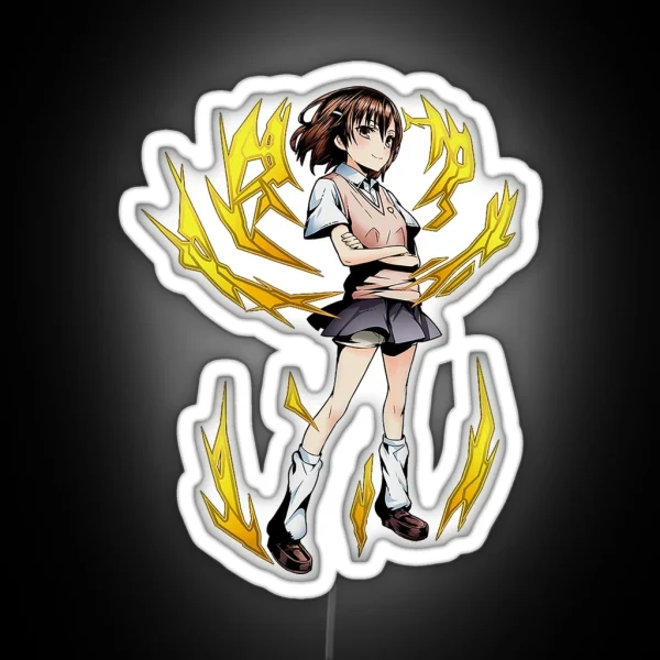Misaka Mikoto To Aru Majutsu No Index Anime A Certain RGB Neon Sign