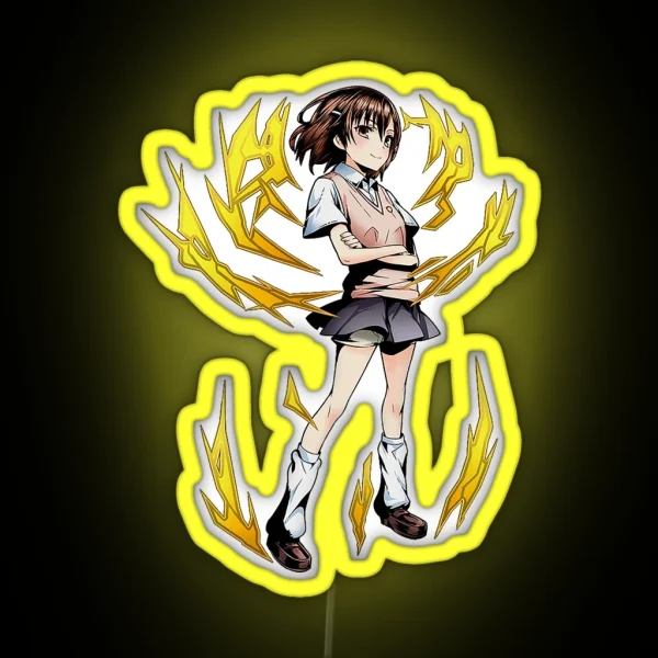 Misaka Mikoto To Aru Majutsu No Index Anime A Certain RGB Neon Sign