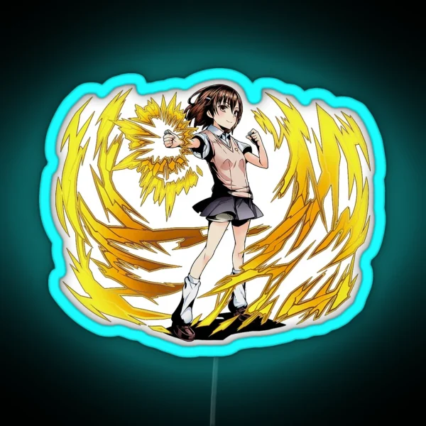 Misaka Mikoto Toaru Majutsu No Index Anime A Certain RGB Neon Sign