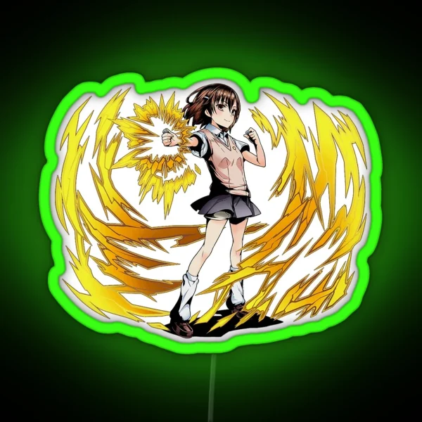 Misaka Mikoto Toaru Majutsu No Index Anime A Certain RGB Neon Sign