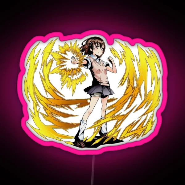Misaka Mikoto Toaru Majutsu No Index Anime A Certain RGB Neon Sign