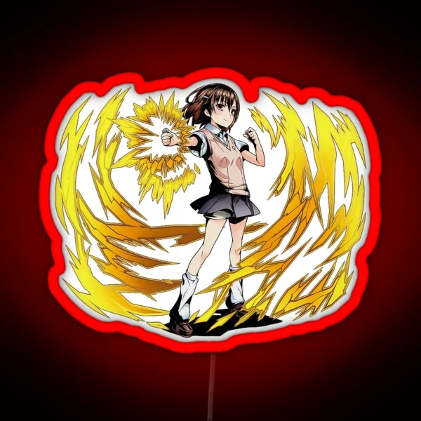 Misaka Mikoto Toaru Majutsu No Index Anime A Certain RGB Neon Sign