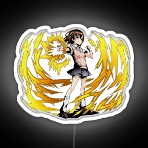 Misaka Mikoto Toaru Majutsu No Index Anime A Certain Magical Index RGB Neon Sign