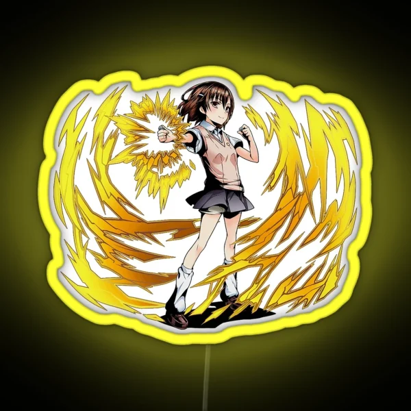 Misaka Mikoto Toaru Majutsu No Index Anime A Certain RGB Neon Sign