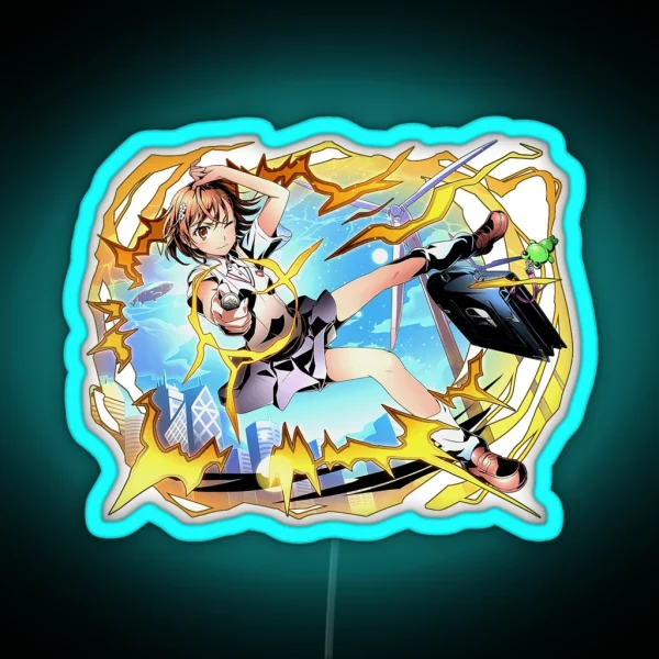 Misaka Mikoto Toaru Majutsu No Index Anime A RGB Neon Sign