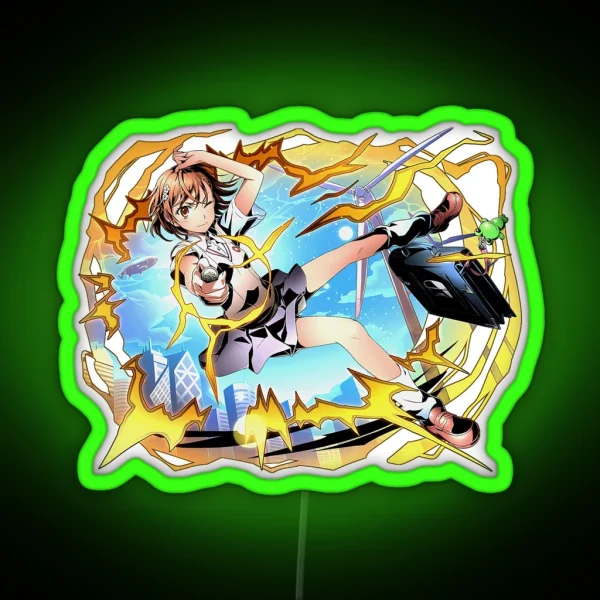 Misaka Mikoto Toaru Majutsu No Index Anime A RGB Neon Sign